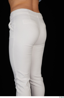 Serina Gomez bottom buttock casual dressed thigh white trousers 0002.jpg